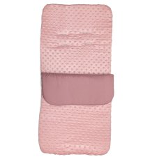 Dimple Velour Padded Footmuff/Cosytoe: Dusky Pink